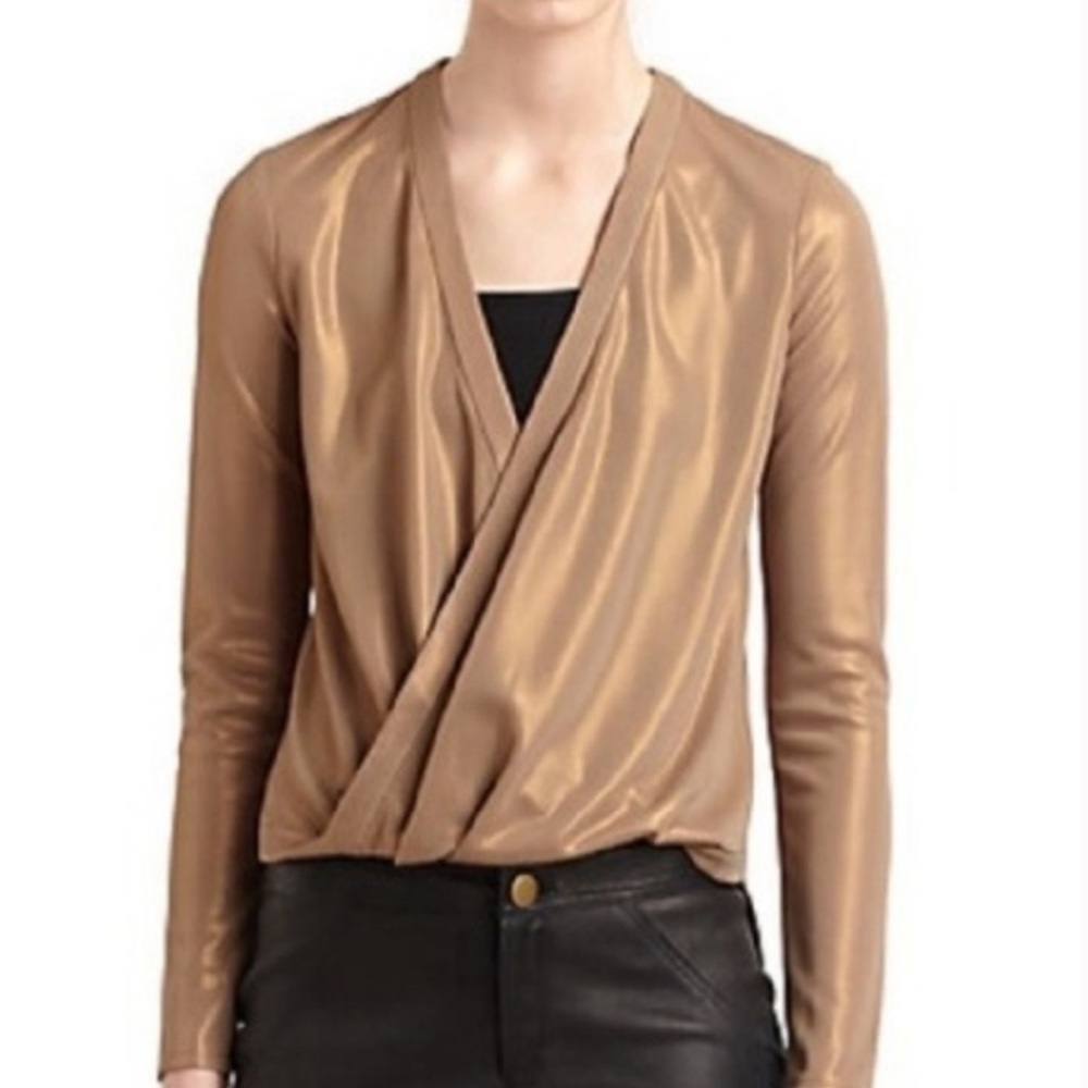 Derek Lam 10‎ Crosby Metallic Gold High Low Top